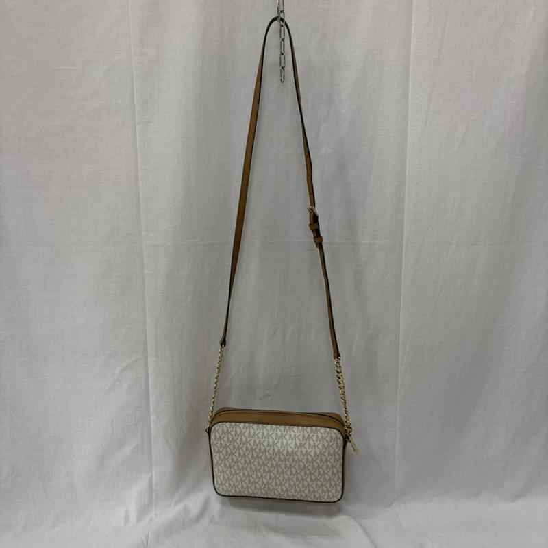 マイケルコース MICHAEL KORS ショルダーバッグ ショルダーバッグ シグネチャー クロスボディバッグ JET SET ITEM 35F8GTTC3B - 無地 X ロゴ、文字 白 / ホワイト / white X 茶 / ブラウン / brown レディース USED 古着 中古 50161007
