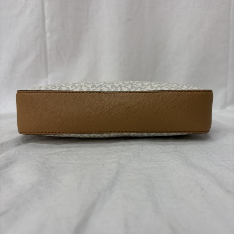 マイケルコース MICHAEL KORS ショルダーバッグ ショルダーバッグ シグネチャー クロスボディバッグ JET SET ITEM 35F8GTTC3B - 無地 X ロゴ、文字 白 / ホワイト / white X 茶 / ブラウン / brown レディース USED 古着 中古 50161007