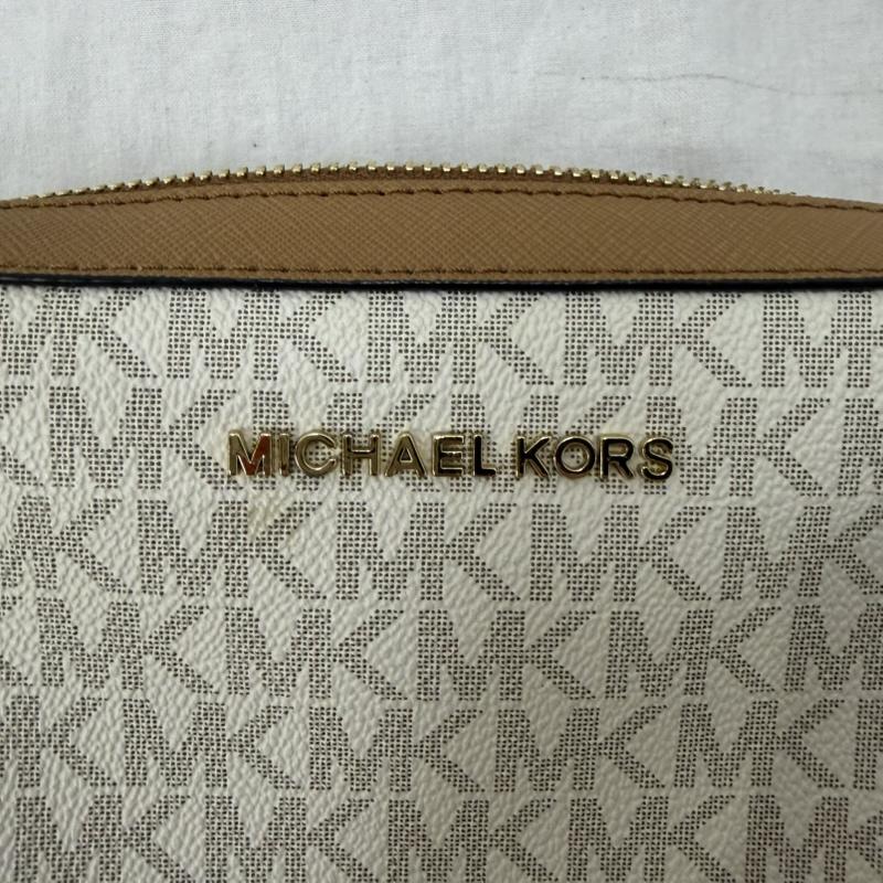 マイケルコース MICHAEL KORS ショルダーバッグ ショルダーバッグ シグネチャー クロスボディバッグ JET SET ITEM 35F8GTTC3B - 無地 X ロゴ、文字 白 / ホワイト / white X 茶 / ブラウン / brown レディース USED 古着 中古 50161007