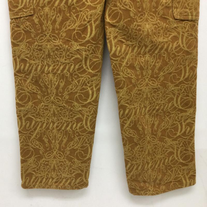 シュプリーム Supreme パンツ ワークパンツ、ペインターパンツ Script Jacquard Double Knee Denim Painter Pant スクリプト ジャガード ダブル ニー デニム ペインターパンツ 30インチ 総柄 茶 / ブラウン / brown メンズ USED 古着 中古 50161009