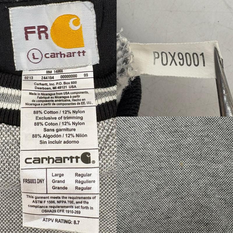 カーハート Carhartt トレーナー 長袖 コットン リメイク 刺繍 スウェット frs003dny L 灰 / グレー / gray メンズ USED 古着 中古 50161011