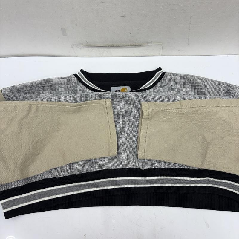 カーハート Carhartt トレーナー 長袖 コットン リメイク 刺繍 スウェット frs003dny L 灰 / グレー / gray メンズ USED 古着 中古 50161011