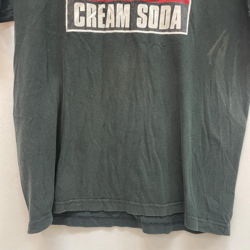 クリームソーダ CREAMSODA Tシャツ 半袖 角ドクロ ロゴ Tシャツ ピンクドラゴン ロカビリー S スカル 黒 / ブラック / black メンズ USED 古着 中古 50161015
