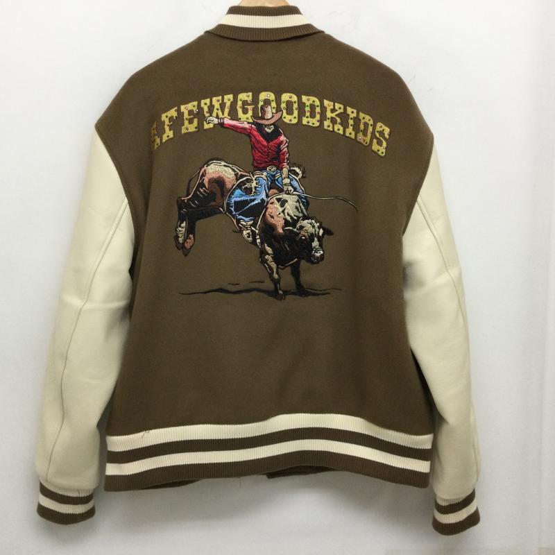 古着 USED ジャケット、上着 ジャンパー、ブルゾン a few Good Kids ア フュー グッド キッズ WESTERN VIRSTTY JACET ウエスタン バーシティー ジャケット スタジャン XL ロゴ、文字 X 刺繍 キャメル / キャメル / X アイボリー / アイボリー / メンズ USED 古着 中古 50161016