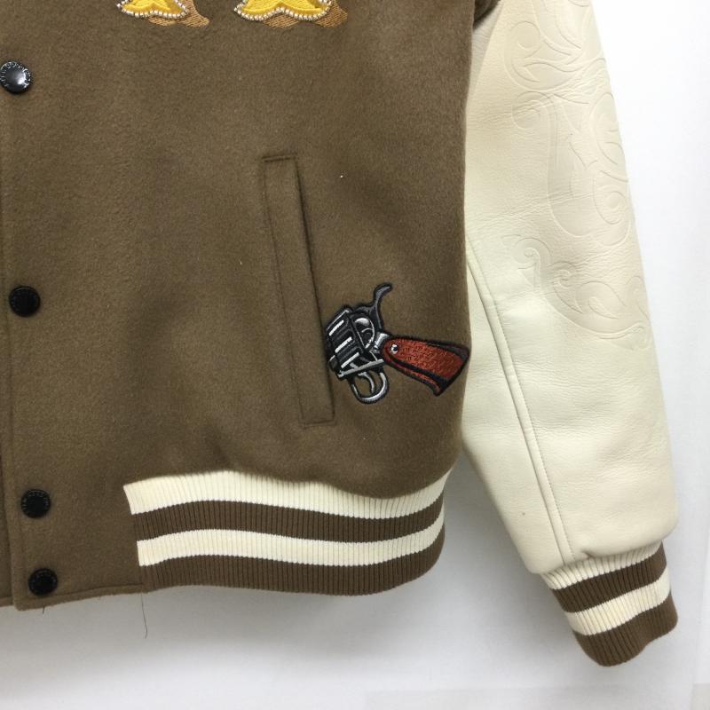 古着 USED ジャケット、上着 ジャンパー、ブルゾン a few Good Kids ア フュー グッド キッズ WESTERN VIRSTTY JACET ウエスタン バーシティー ジャケット スタジャン XL ロゴ、文字 X 刺繍 キャメル / キャメル / X アイボリー / アイボリー / メンズ USED 古着 中古 50161016