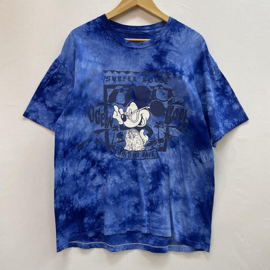 ＵＳＥＤ古着 USED/古着 Tシャツ 半袖 90s ディズニー ミッキー マウス タイダイ柄 シングル ステッチ - キャラクター 青 / ブルー / blue メンズ USED 古着 中古 50161024