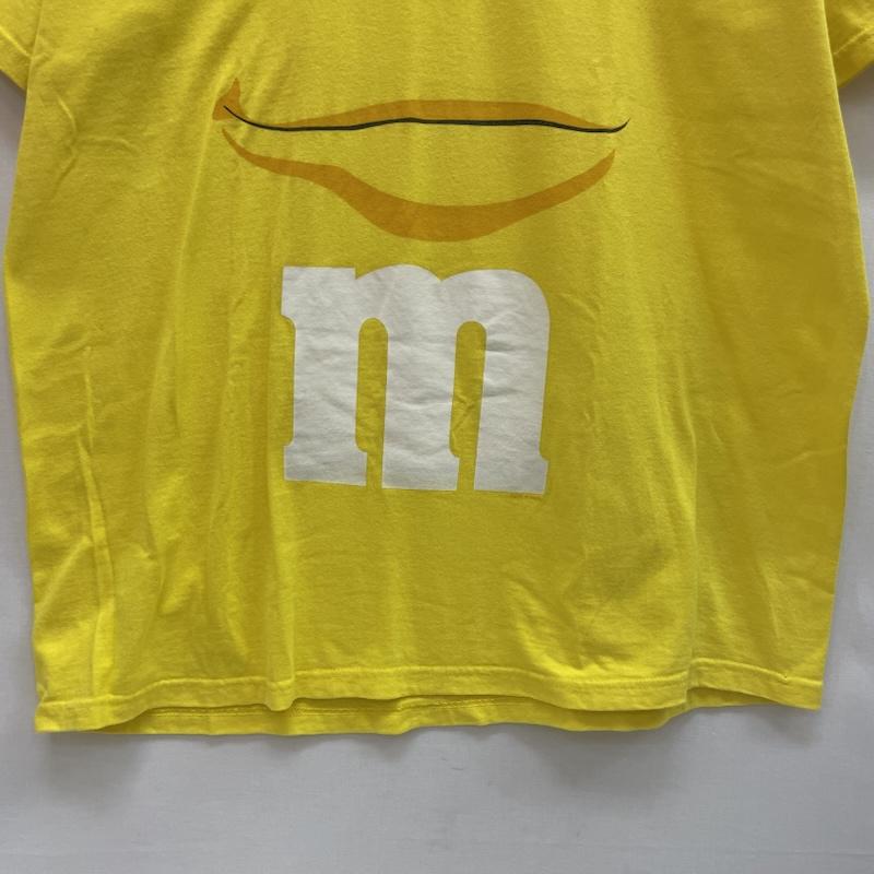 フルーツオブザルーム FRUIT OF THE LOOM Tシャツ 半袖 M&M’s エムアンドエムズ キャラT ビッグ プリント ロゴ XL プリント X キャラクター 黄 / イエロー / yellow メンズ USED 古着 中古 50161025