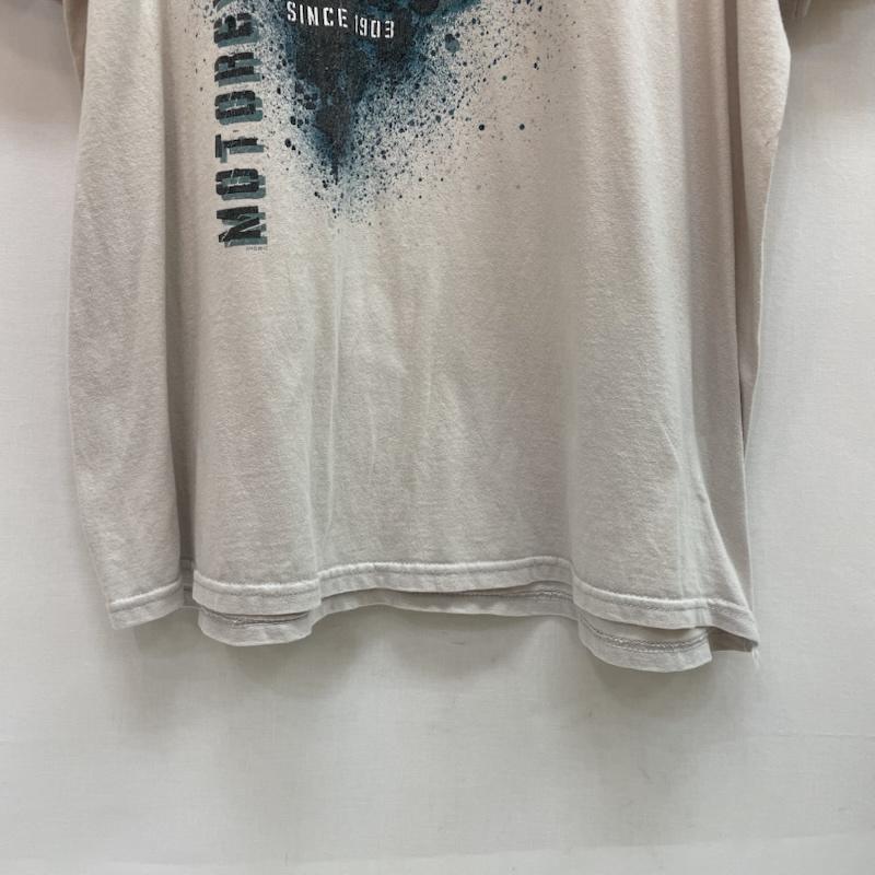 ハーレーダビッドソン Harley-Davidson Tシャツ 半袖 イーグル ロゴ プリント Tシャツ XL プリント アイボリー / アイボリー / メンズ USED 古着 中古 50161026