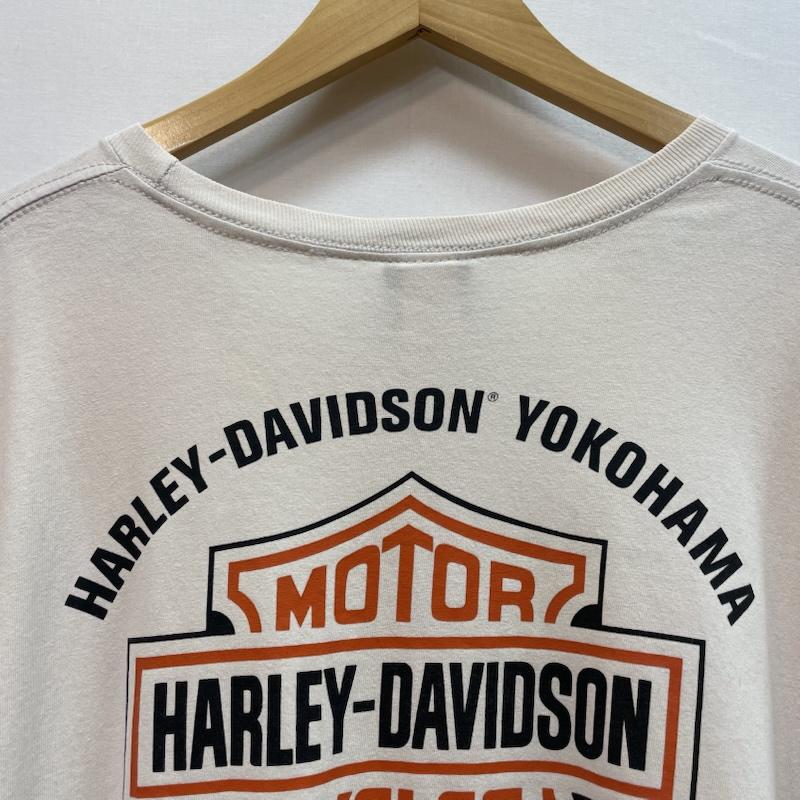 ハーレーダビッドソン Harley-Davidson Tシャツ 半袖 イーグル ロゴ プリント Tシャツ XL プリント アイボリー / アイボリー / メンズ USED 古着 中古 50161026