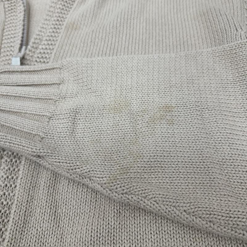グッドイナフ GOODENOUGH カーディガン 長袖 90s ショールカラー ジップ ニット カーディガン XL ベージュ / ベージュ / beige メンズ USED 古着 中古 50161037