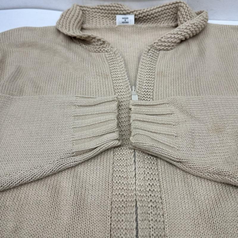 グッドイナフ GOODENOUGH カーディガン 長袖 90s ショールカラー ジップ ニット カーディガン XL ベージュ / ベージュ / beige メンズ USED 古着 中古 50161037