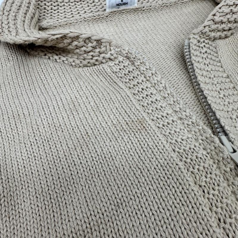 グッドイナフ GOODENOUGH カーディガン 長袖 90s ショールカラー ジップ ニット カーディガン XL ベージュ / ベージュ / beige メンズ USED 古着 中古 50161037