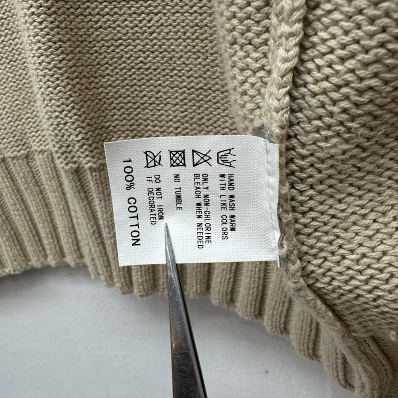 グッドイナフ GOODENOUGH カーディガン 長袖 90s ショールカラー ジップ ニット カーディガン XL ベージュ / ベージュ / beige メンズ USED 古着 中古 50161037