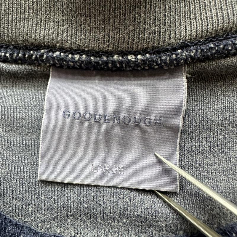 グッドイナフ GOODENOUGH Tシャツ 長袖 ヘンリーネック ボーダー ロンT L 紺 / ネイビー / navy メンズ USED 古着 中古 50161038
