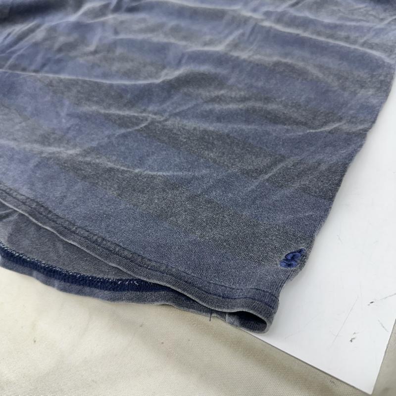 グッドイナフ GOODENOUGH Tシャツ 長袖 ヘンリーネック ボーダー ロンT L 紺 / ネイビー / navy メンズ USED 古着 中古 50161038