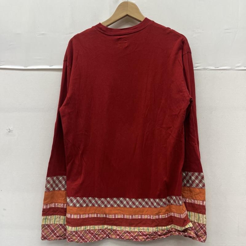 カールヘルム KARLHELMUT トレーナー 長袖 ロンT カットソー 赤 パッチワーク アンティーク くま キャラクター 赤 / レッド / red レディース USED 古着 中古 50161039