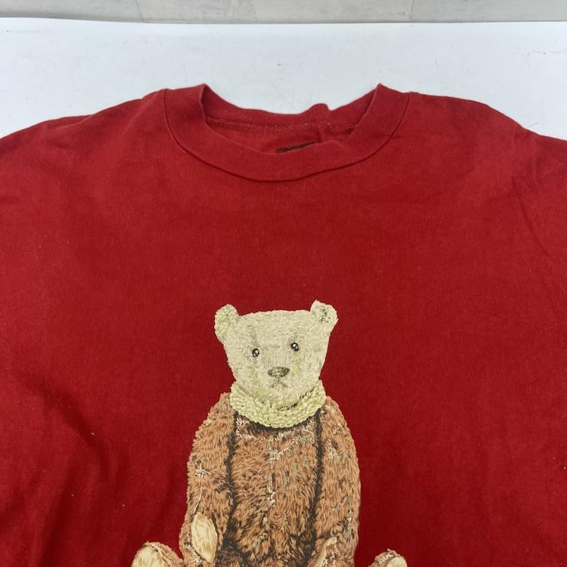 カールヘルム KARLHELMUT トレーナー 長袖 ロンT カットソー 赤 パッチワーク アンティーク くま キャラクター 赤 / レッド / red レディース USED 古着 中古 50161039