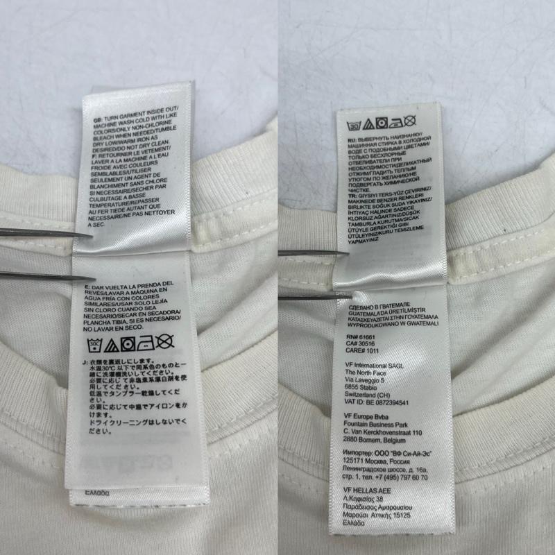 シュプリーム Supreme Tシャツ 半袖 THE NORTH FACE メタリック ロゴ Tシャツ コラボ品 L ロゴ、文字 白 / ホワイト / white メンズ USED 古着 中古 50161046