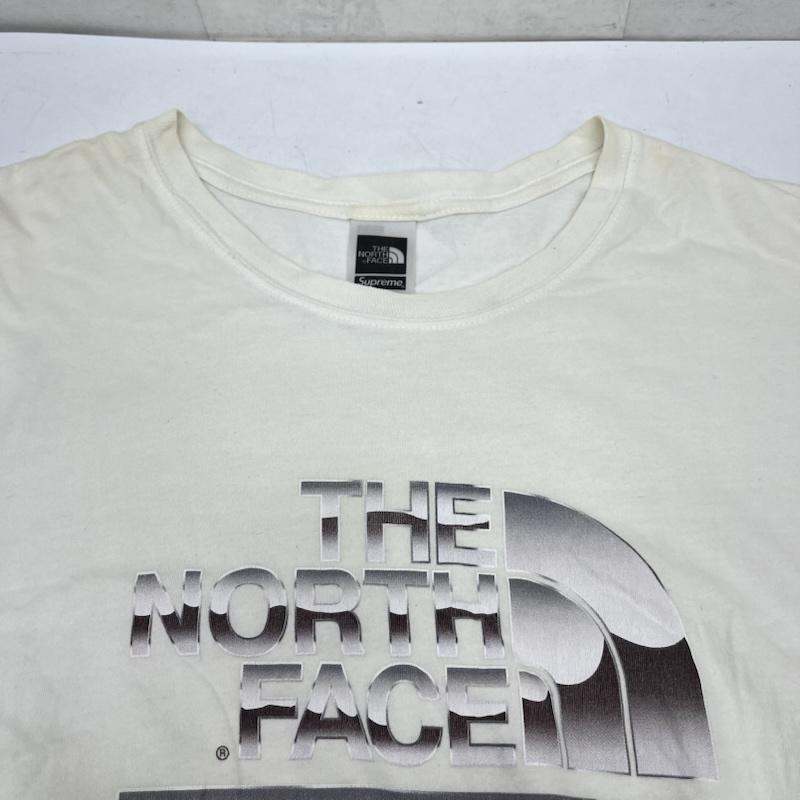 シュプリーム Supreme Tシャツ 半袖 THE NORTH FACE メタリック ロゴ Tシャツ コラボ品 L ロゴ、文字 白 / ホワイト / white メンズ USED 古着 中古 50161046