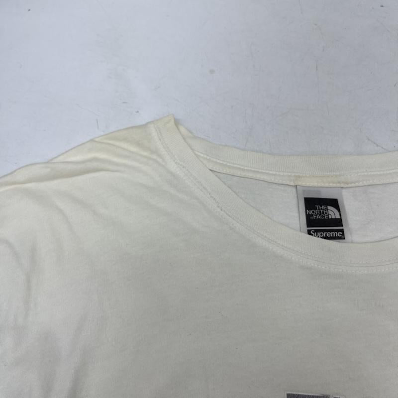 シュプリーム Supreme Tシャツ 半袖 THE NORTH FACE メタリック ロゴ Tシャツ コラボ品 L ロゴ、文字 白 / ホワイト / white メンズ USED 古着 中古 50161046