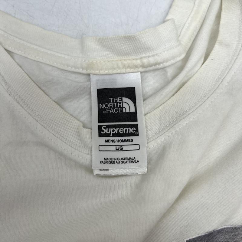 シュプリーム Supreme Tシャツ 半袖 THE NORTH FACE メタリック ロゴ Tシャツ コラボ品 L ロゴ、文字 白 / ホワイト / white メンズ USED 古着 中古 50161046