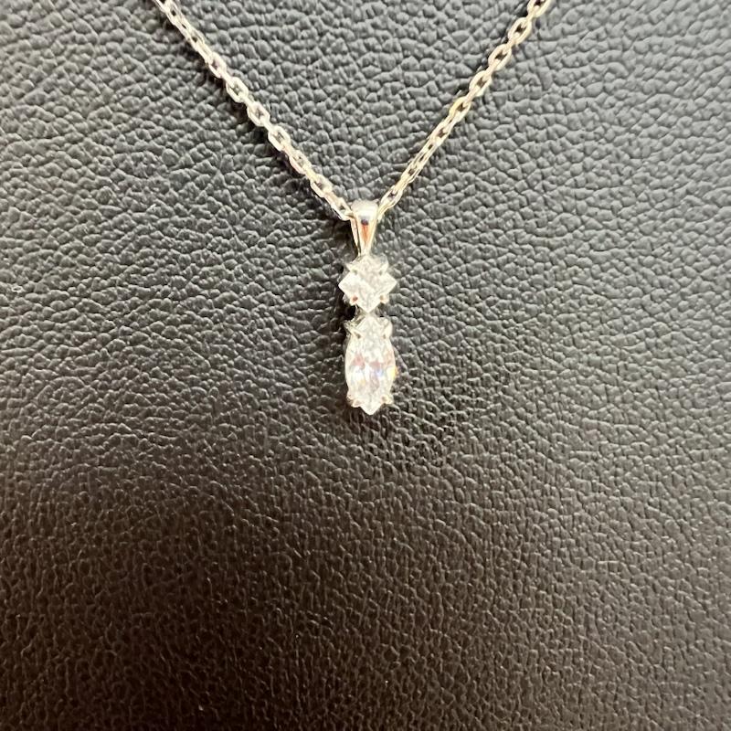 ジュエッテ Jouete アクセサリー ネックレス、ペンダント ミニマル ネックレス ジルコニア 069626 SV925 プラチナコーティング - 銀 / シルバー / silver color レディース USED 古着 中古 50161048