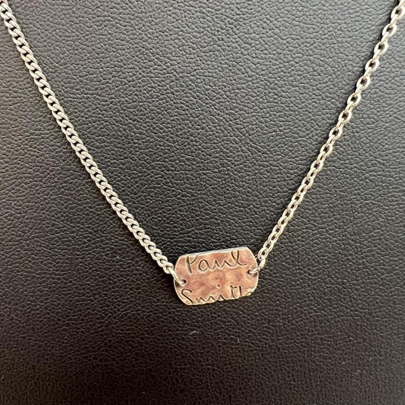 ポールスミス Paul Smith アクセサリー ネックレス、ペンダント SILVER シルバー 925 エンボスロゴ ネックレス - 銀 / シルバー / silver color メンズ USED 古着 中古 50161050