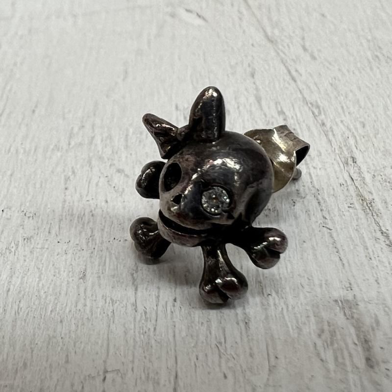 シルバー （９２５） シルバー （９２５） アクセサリー ピアス スカル ネックレス 片耳 - メンズ USED 古着 中古 50161057