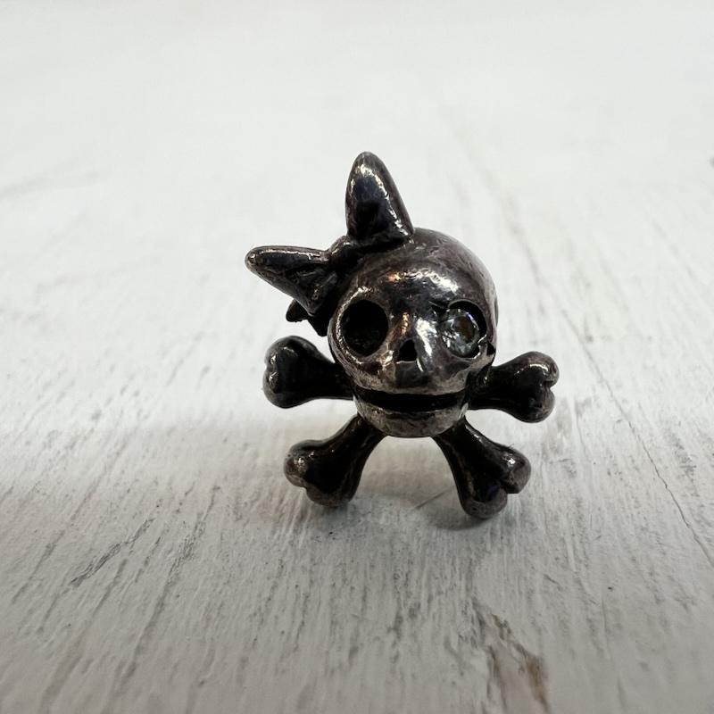 シルバー （９２５） シルバー （９２５） アクセサリー ピアス スカル ネックレス 片耳 - メンズ USED 古着 中古 50161057