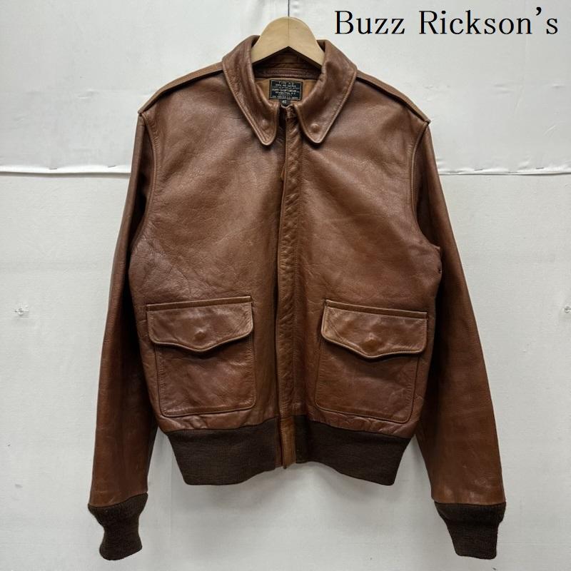 バズリクソンズ Buzz Rickson s ジャケット、上着 フライトジャケット A-2 フライト レザー ジャケット 301415 PERRY SPORTSWEAR 40 茶 / ブラウン / brown メンズ USED 古着 中古 50161071