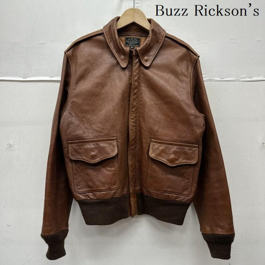 バズリクソンズ Buzz Rickson s ジャケット、上着 フライトジャケット A-2 フライト レザー ジャケット 301415 PERRY SPORTSWEAR 40 茶 / ブラウン / brown メンズ USED 古着 中古 50161071