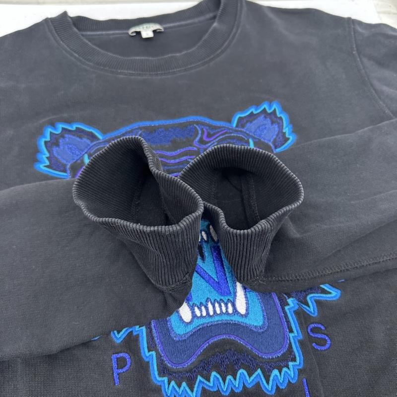 ケンゾー KENZO トレーナー 長袖 18AW Tiger Sweat Shirt タイガー ロゴ 刺繍 スウェット F865SW0014XV L 黒 / ブラック / black メンズ USED 古着 中古 50161074