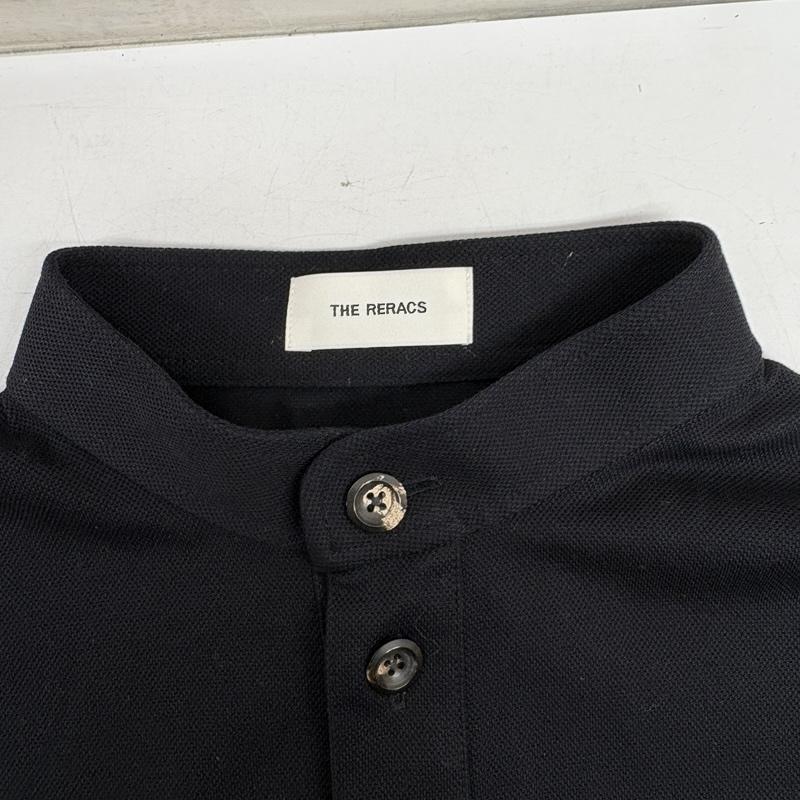 ザ・リラクス THE RERACS ポロシャツ 半袖 日本製 22ss バンド カラー ニット ポロシャツ コットン 22ss-recs-344l-f FREE 紺 / ネイビー / navy レディース USED 古着 中古 50161079