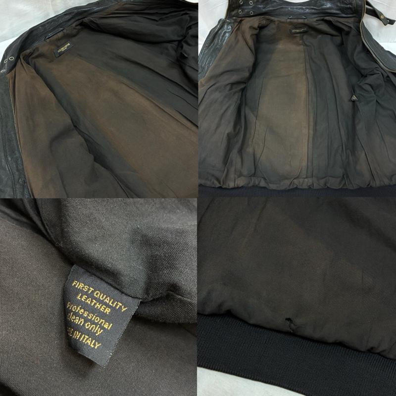 ゴールデングースデラックスブランド GOLDEN GOOSE DELUXE BRAND ジャケット、上着 レザージャケット イタリア製 シングル ライダース シュリンク レザー ジャケット M メンズ USED 古着 中古 50161083