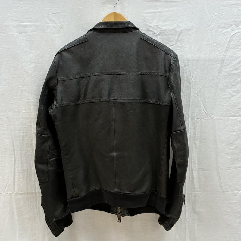ゴールデングースデラックスブランド GOLDEN GOOSE DELUXE BRAND ジャケット、上着 レザージャケット イタリア製 シングル ライダース シュリンク レザー ジャケット M メンズ USED 古着 中古 50161083