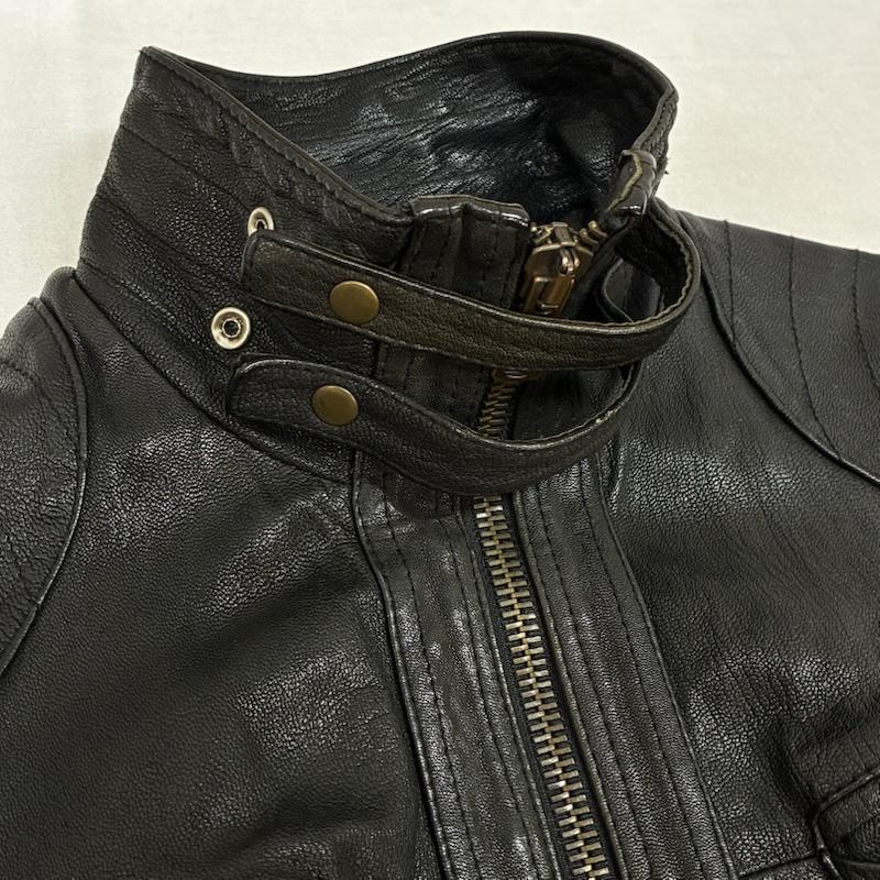 ゴールデングースデラックスブランド GOLDEN GOOSE DELUXE BRAND ジャケット、上着 レザージャケット イタリア製 シングル ライダース シュリンク レザー ジャケット M メンズ USED 古着 中古 50161083