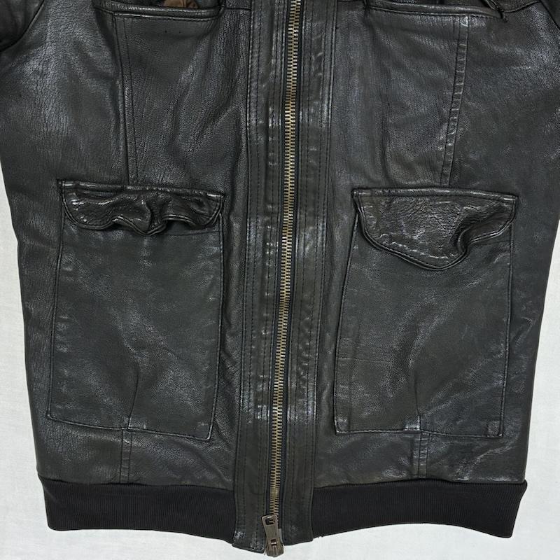 ゴールデングースデラックスブランド GOLDEN GOOSE DELUXE BRAND ジャケット、上着 レザージャケット イタリア製 シングル ライダース シュリンク レザー ジャケット M メンズ USED 古着 中古 50161083