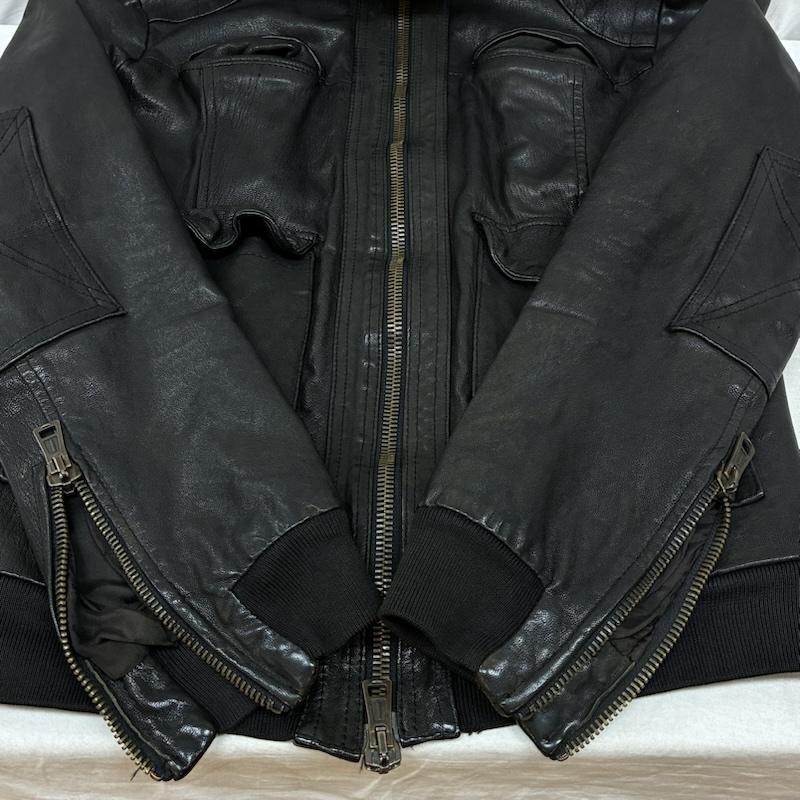 ゴールデングースデラックスブランド GOLDEN GOOSE DELUXE BRAND ジャケット、上着 レザージャケット イタリア製 シングル ライダース シュリンク レザー ジャケット M メンズ USED 古着 中古 50161083