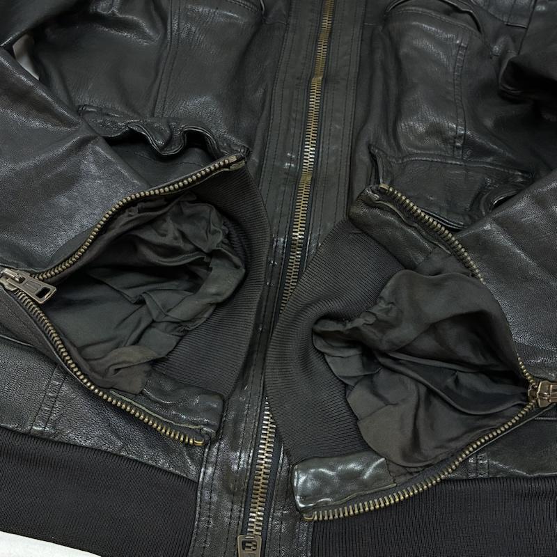 ゴールデングースデラックスブランド GOLDEN GOOSE DELUXE BRAND ジャケット、上着 レザージャケット イタリア製 シングル ライダース シュリンク レザー ジャケット M メンズ USED 古着 中古 50161083