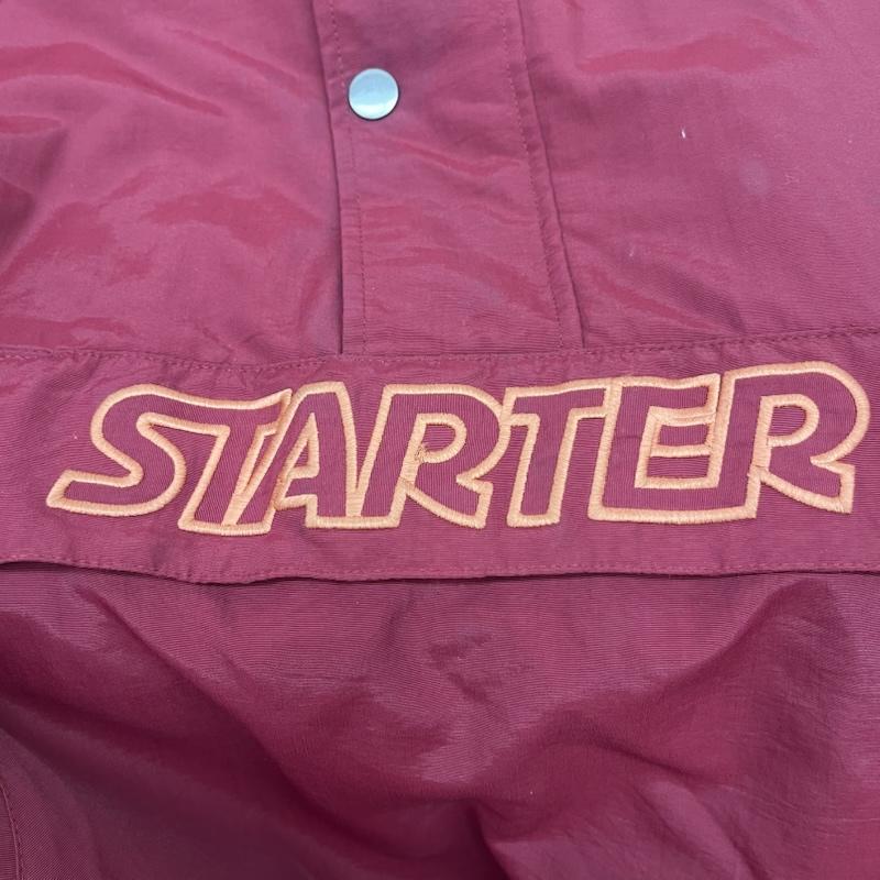 スターターブラックレーベル STARTER BLACK LABEL ジャケット、上着 ジャケット、ブレザー プルオーバー ナイロン ジャケット ブルゾン ハーフジップ ロゴ 刺繍 L ロゴ、文字 赤 / レッド / red メンズ USED 古着 中古 50161085