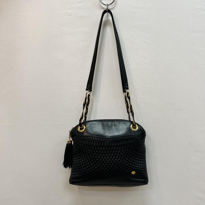 バリー BALLY ショルダーバッグ ショルダーバッグ キルティング チェーン ショルダーバッグ ゴールド金具 タッセル ヴィンテージ - 黒 / ブラック / black レディース USED 古着 中古 50161097