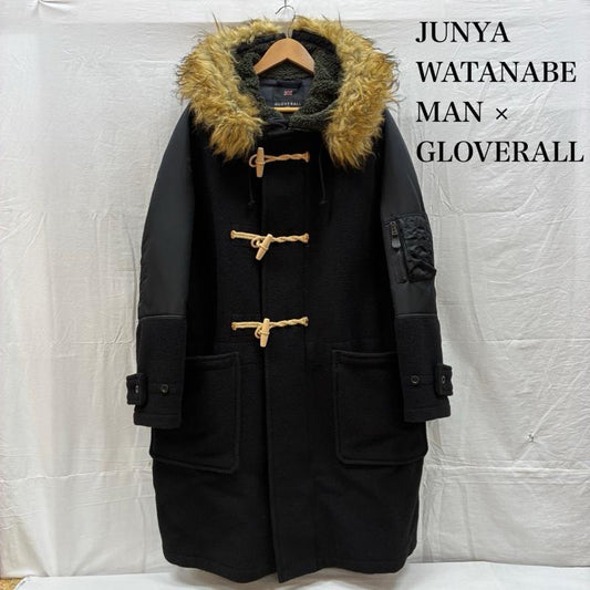 コムデギャルソン・ジュンヤワタナベマン COMME des GARCONS JUNYA WATANABE MAN コート コート一般 GLOVERALL 圧縮 メルトン ウール ナイロン ツイル フーデッド ファー ダッフル コート ミリタリー WJ-C906 L メンズ USED 古着 中古 50161101