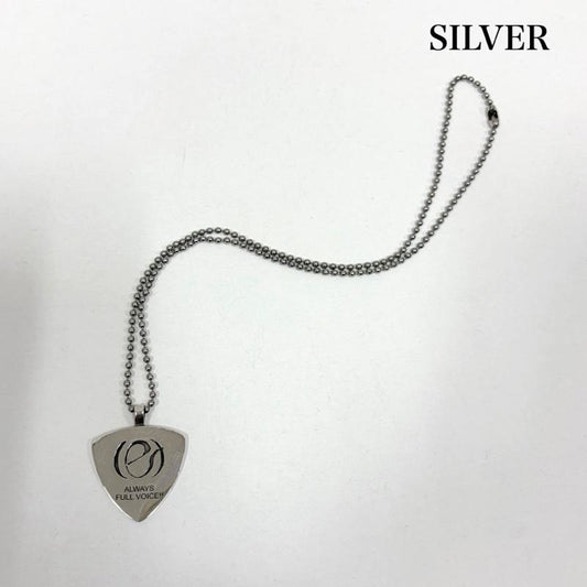 シルバー （９２５） シルバー （９２５） アクセサリー ネックレス、ペンダント ギター ベース ピック モチーフ ロゴ 刻印 ボール チェーン ALL WAYS FULL VOICE - ロゴ、文字 銀 / シルバー / silver color メンズ USED 古着 中古 50161103