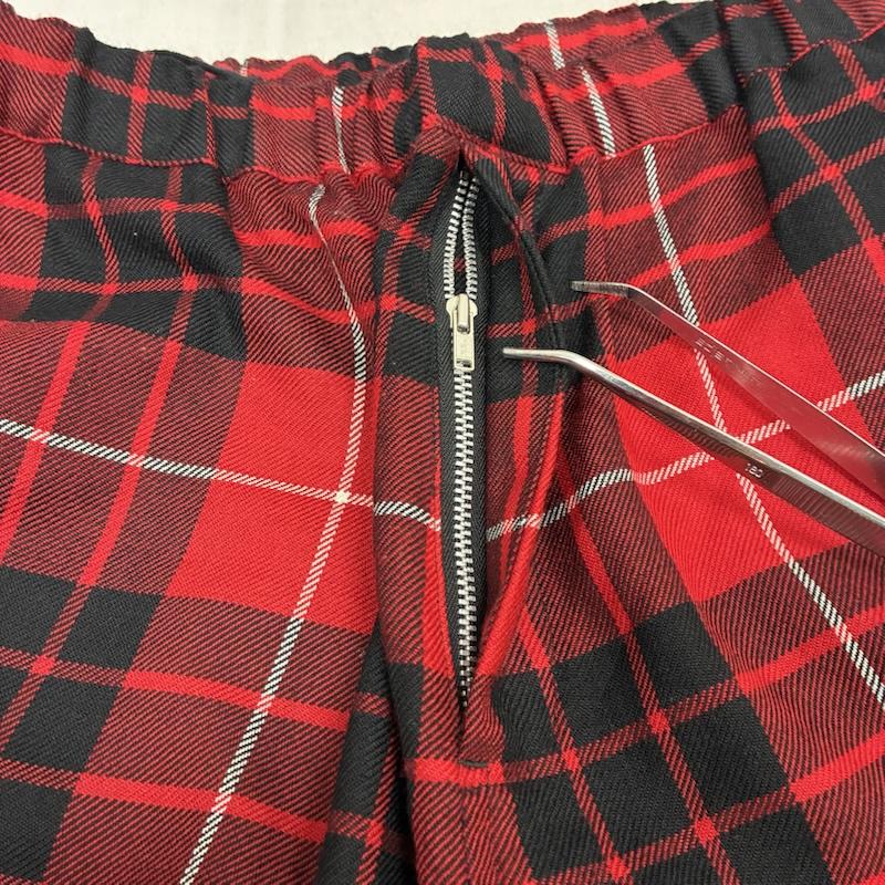 ブラックコムデギャルソン BLACK COMME des GARCONS パンツ サルエルパンツ 23W ウール チェック ドローストリング イージー サルエル パンツ 1L-P010 S メンズ USED 古着 中古 50161107