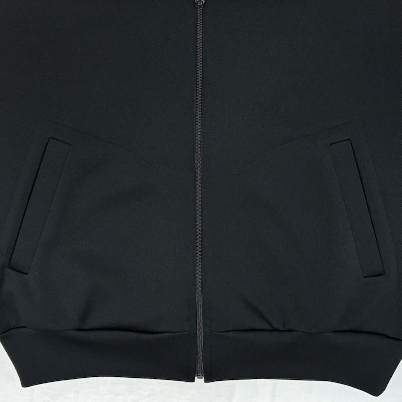 プレイコムデギャルソン PLAY COMME des GARCONS ジャケット、上着 ジャンパー、ブルゾン ブラック エンブレム スムース プリント エステル トラックジャケット ジャージ AX-T256 XL メンズ USED 古着 中古 50161111