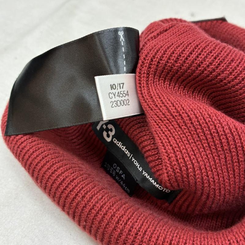 ワイスリー Y-3 帽子 ニット帽 アクリル コットン 折り返し ニット キャップ ビーニー - メンズ USED 古着 中古 50161114