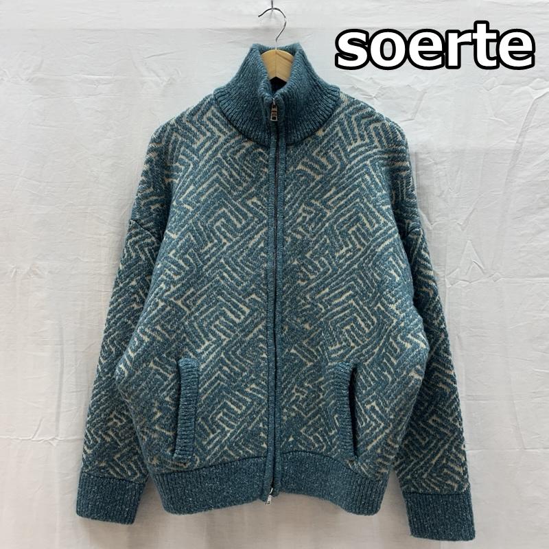 古着 USED ジャケット、上着 ジャンパー、ブルゾン soerte ソエルテ ジャガード ニット ジップ ジャケット ハイネック 1023003 1 メンズ USED 古着 中古 50161118