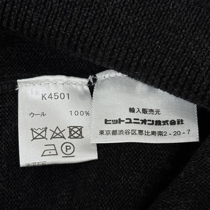 フレッドペリー FRED PERRY ニット、セーター 長袖 K4501 Merino Wool メリノウール 薄手 ニット セーター クルーネック XS メンズ USED 古着 中古 50161119