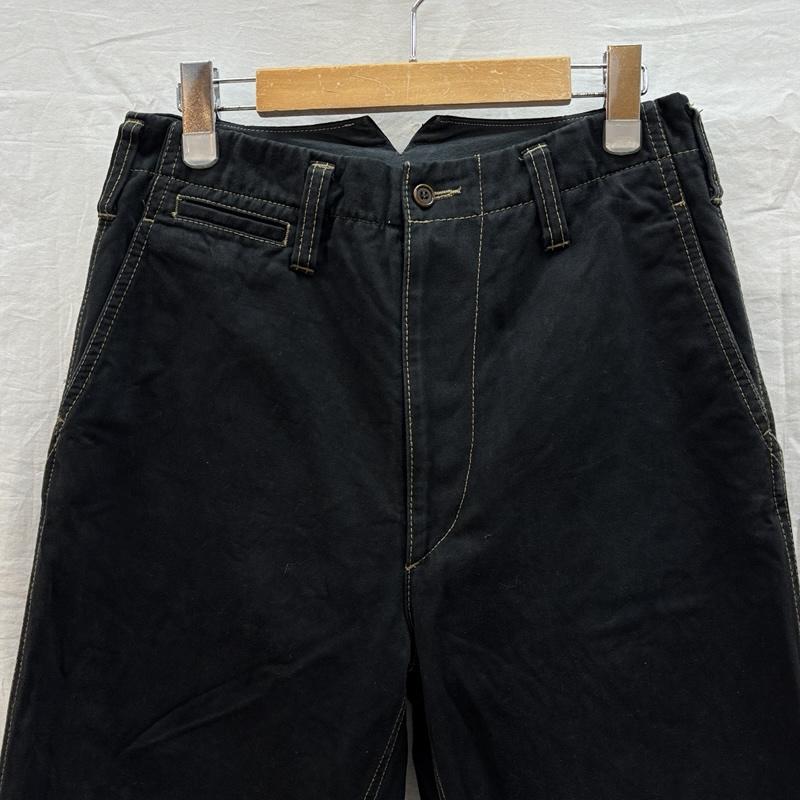 コムデギャルソンオム COMME des GARCONS HOMME ボトムス ボトムス HH-P038 AD2011 シンチバック 黒染め チノ トラウザーズ パンツ XS 黒 / ブラック / black メンズ USED 古着 中古 50161120