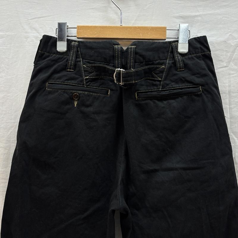 コムデギャルソンオム COMME des GARCONS HOMME ボトムス ボトムス HH-P038 AD2011 シンチバック 黒染め チノ トラウザーズ パンツ XS 黒 / ブラック / black メンズ USED 古着 中古 50161120